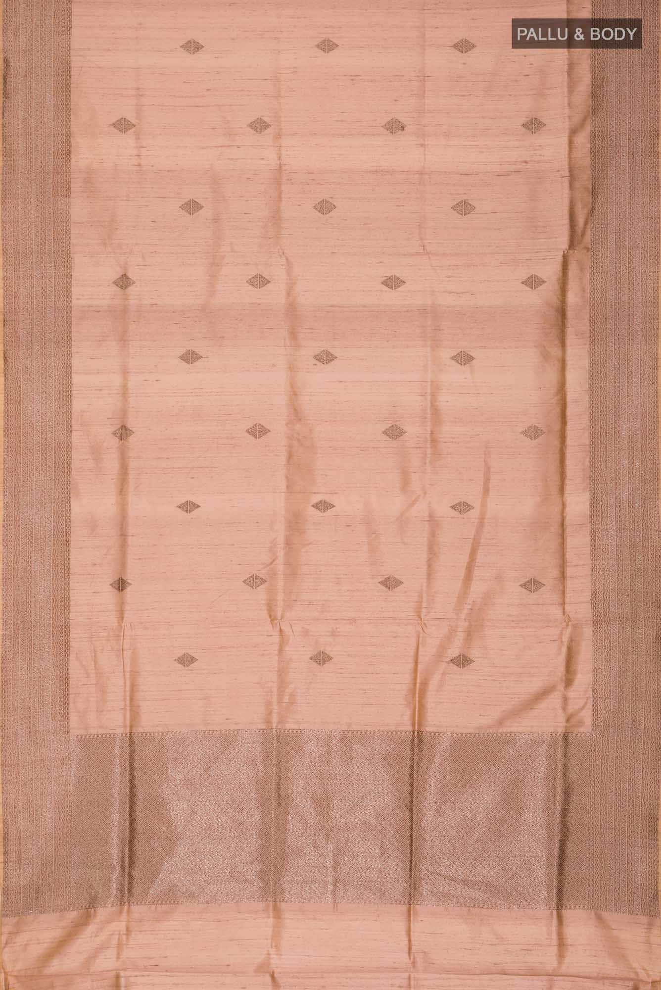 Brown Banarasi Tussar Silk Saree