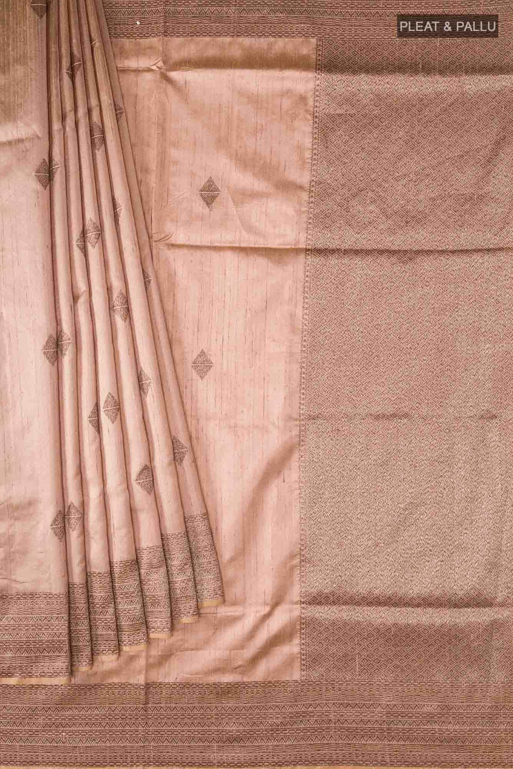 Brown Banarasi Tussar Silk Saree