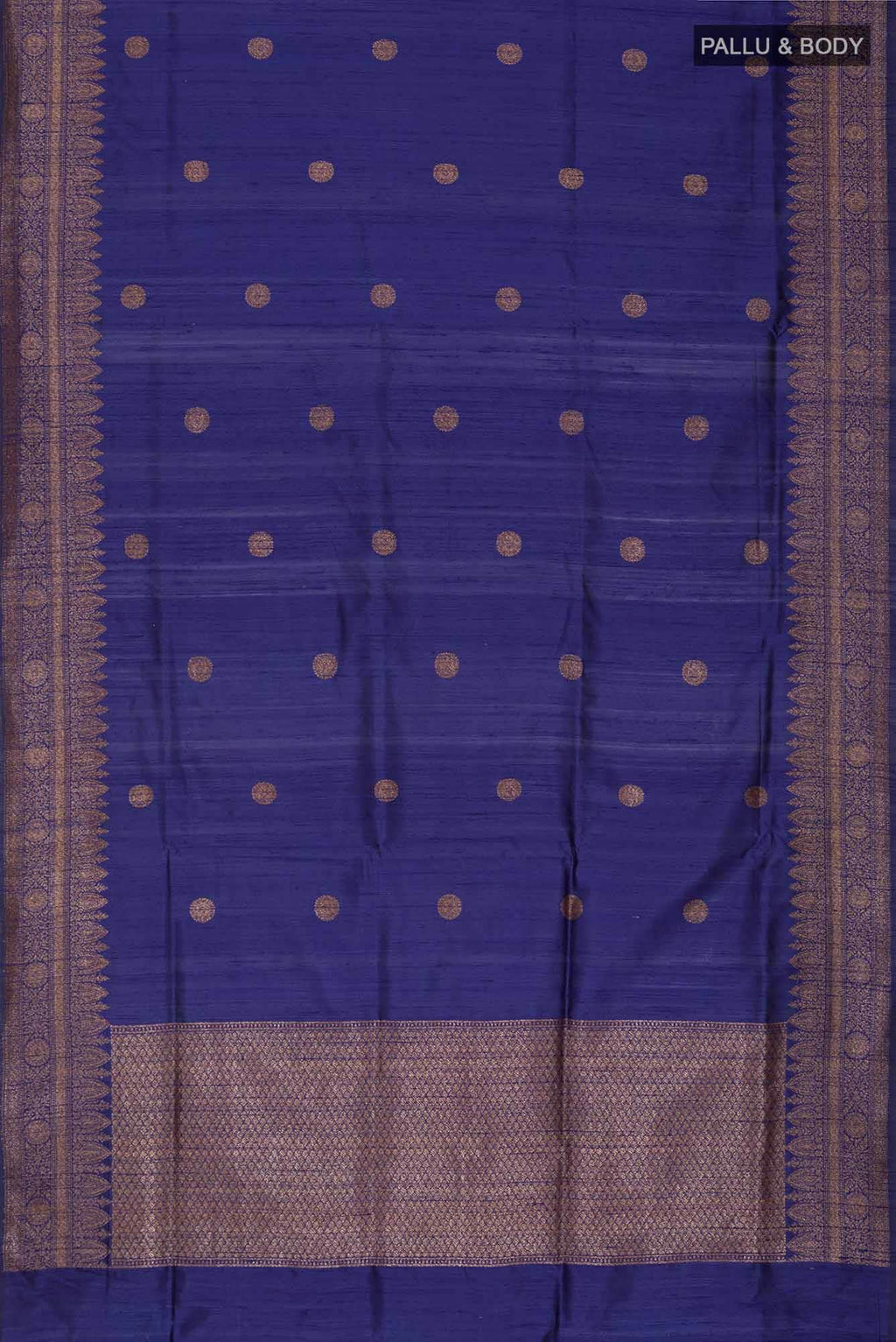 Blue Banarasi Tussar Silk Saree