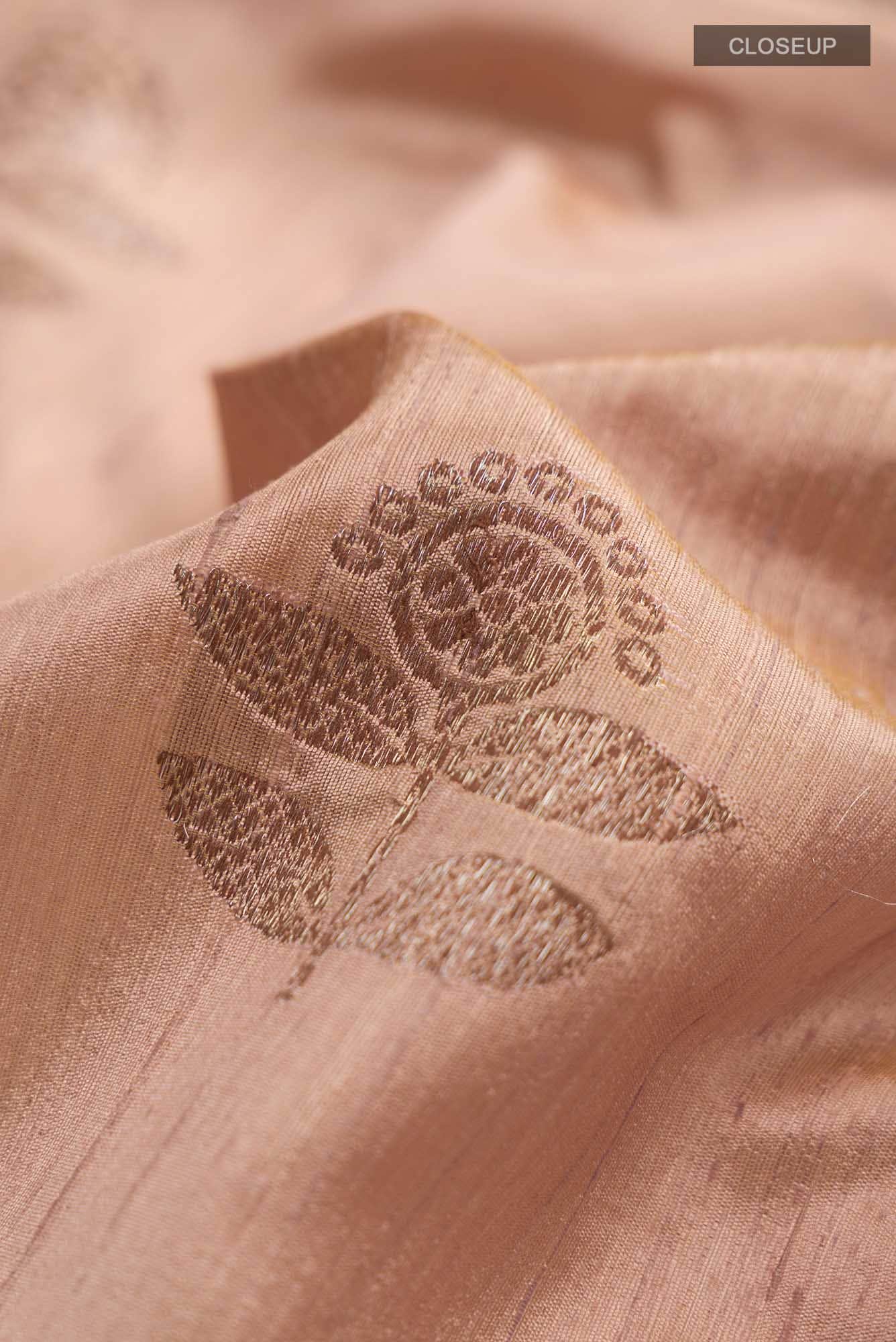 Brown Banarasi Tussar Silk Saree