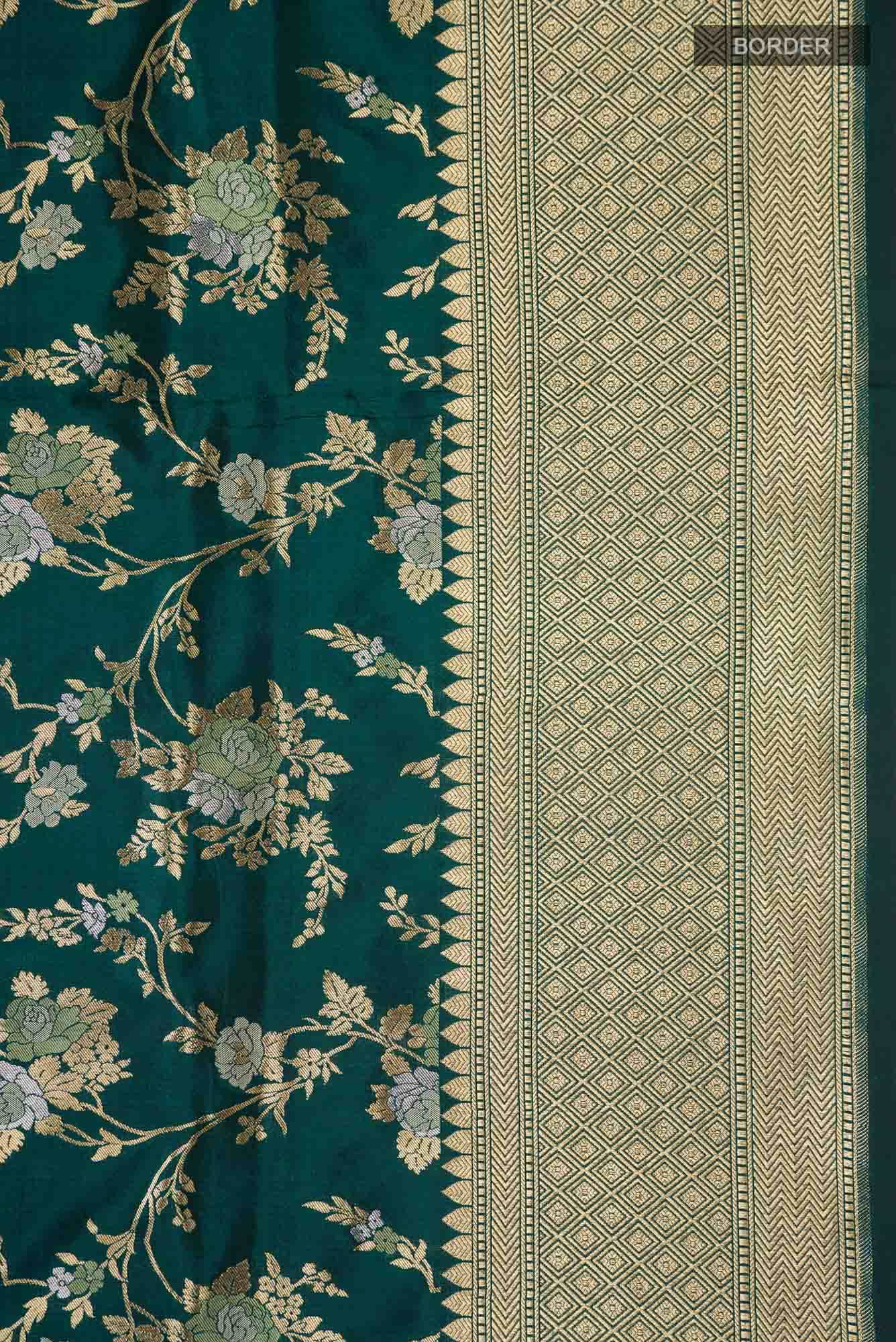 Green Banarasi Silk Saree