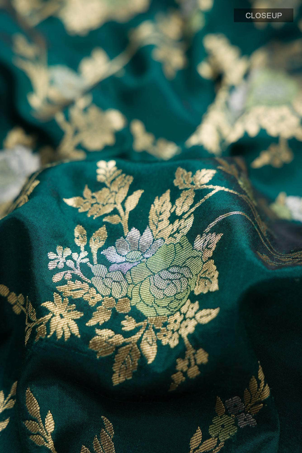 Green Banarasi Silk Saree