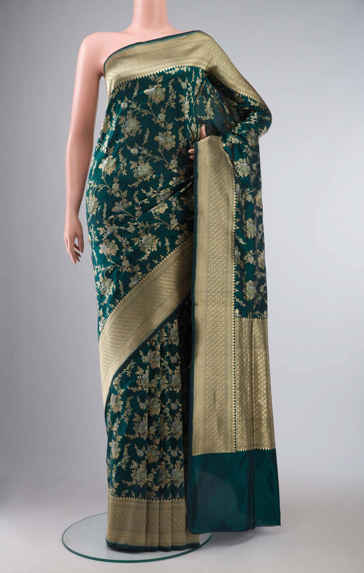 Green Banarasi Silk Saree