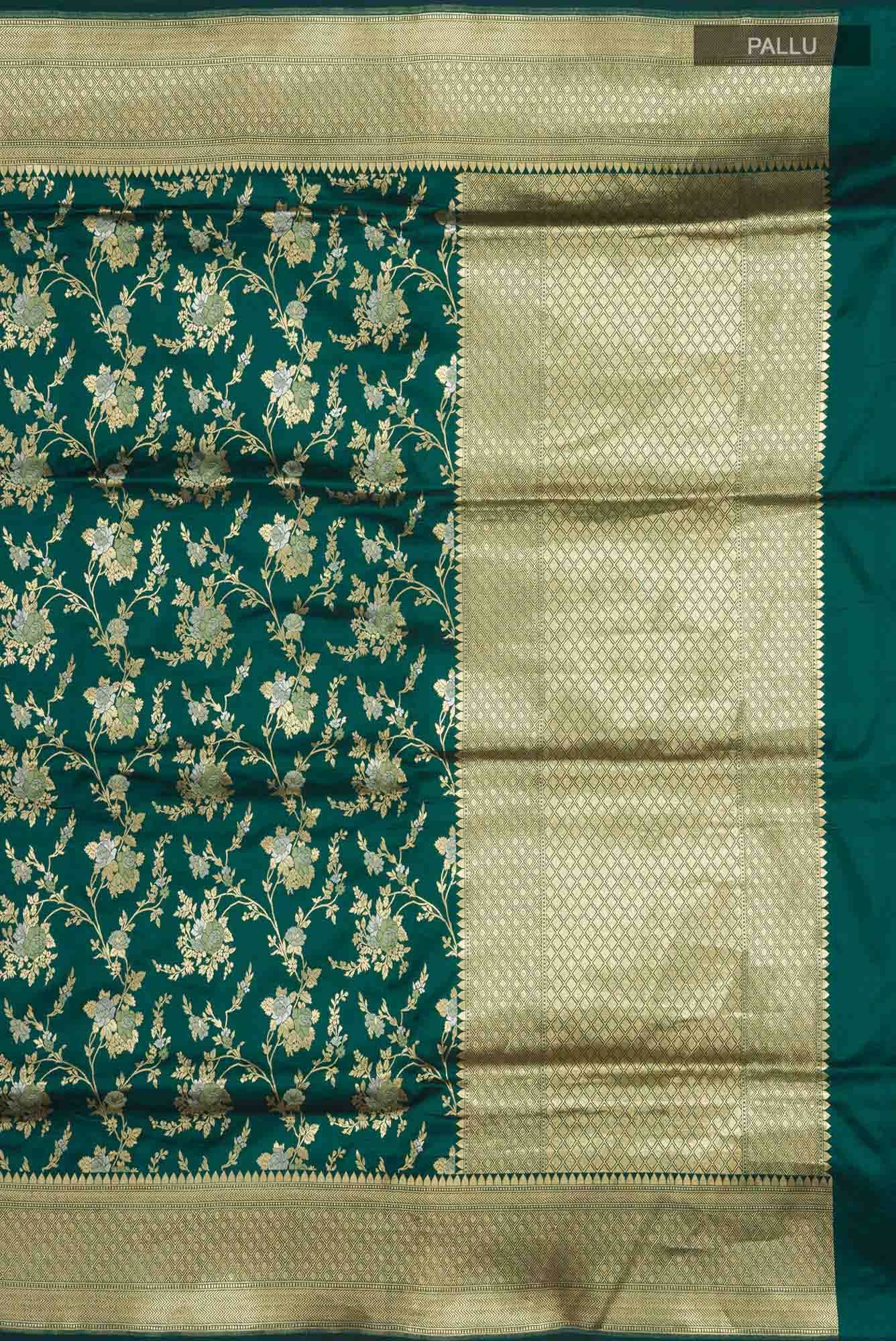 Green Banarasi Silk Saree