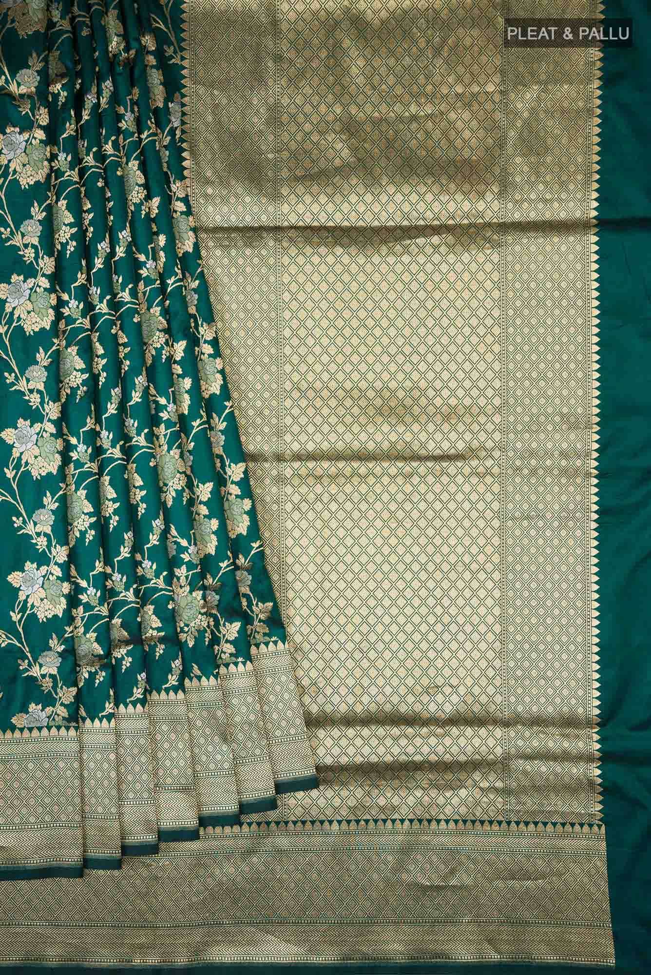 Green Banarasi Silk Saree