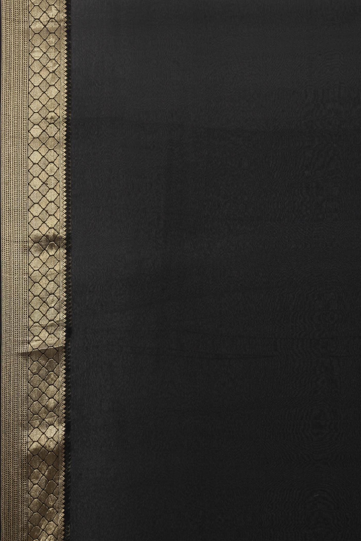 Black Mysore Chiffon Saree