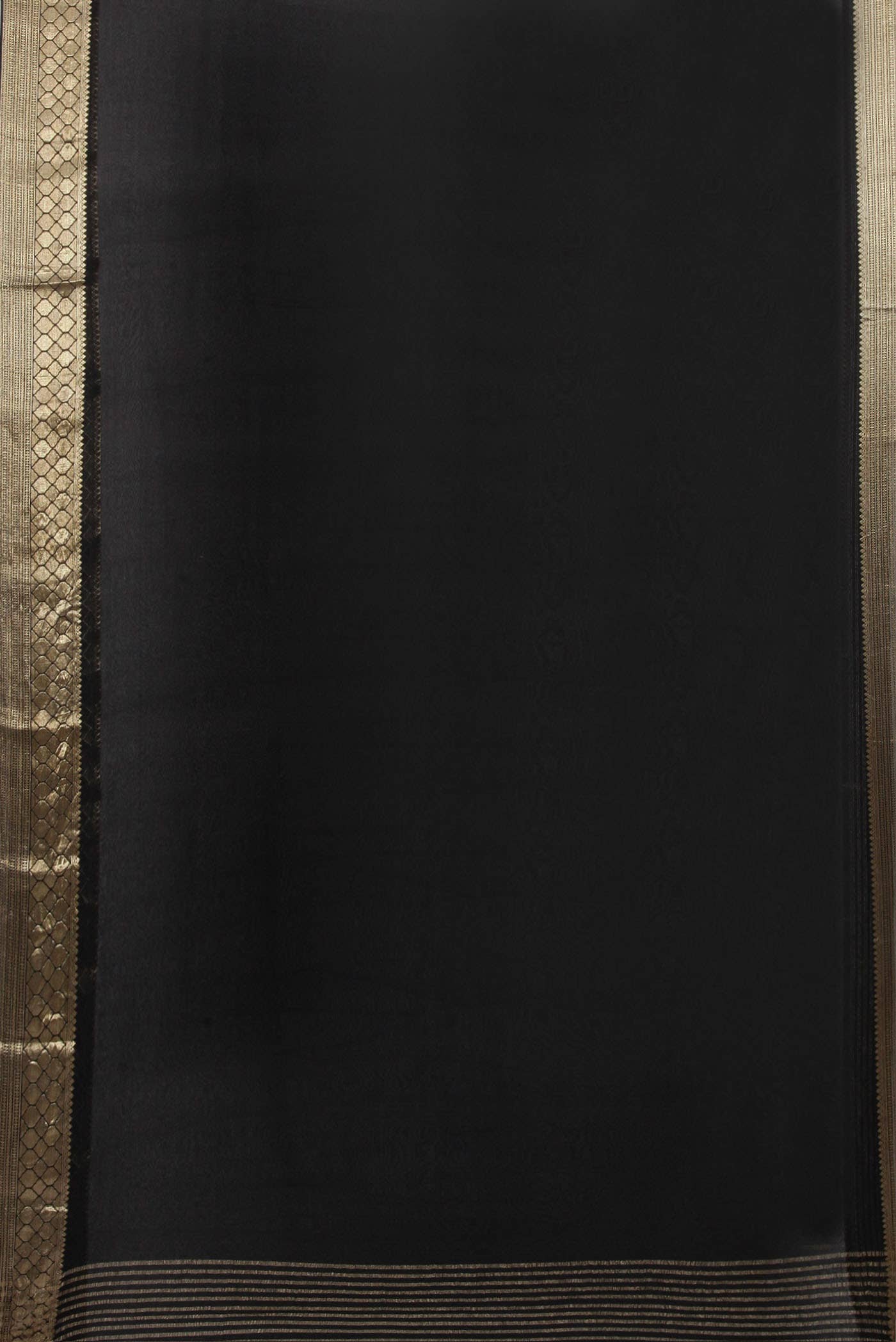 Black Mysore Chiffon Saree