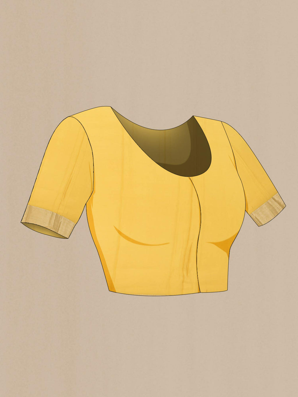 Yellow Mysore Crepe Saree