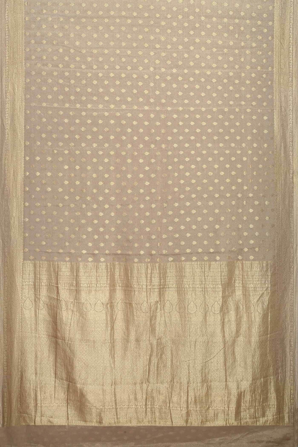 Beige Mysore Georgette Saree