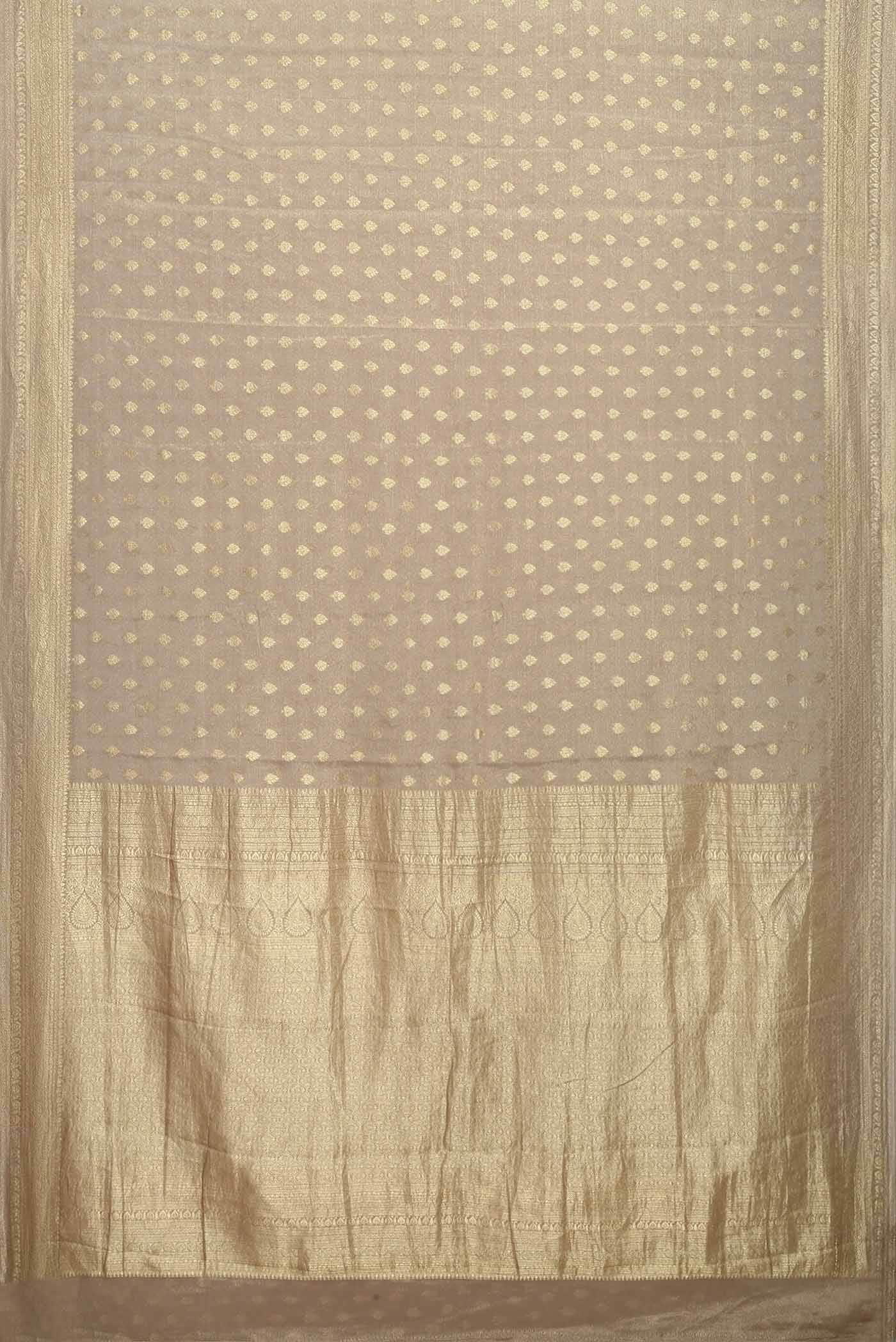 Beige Mysore Georgette Saree