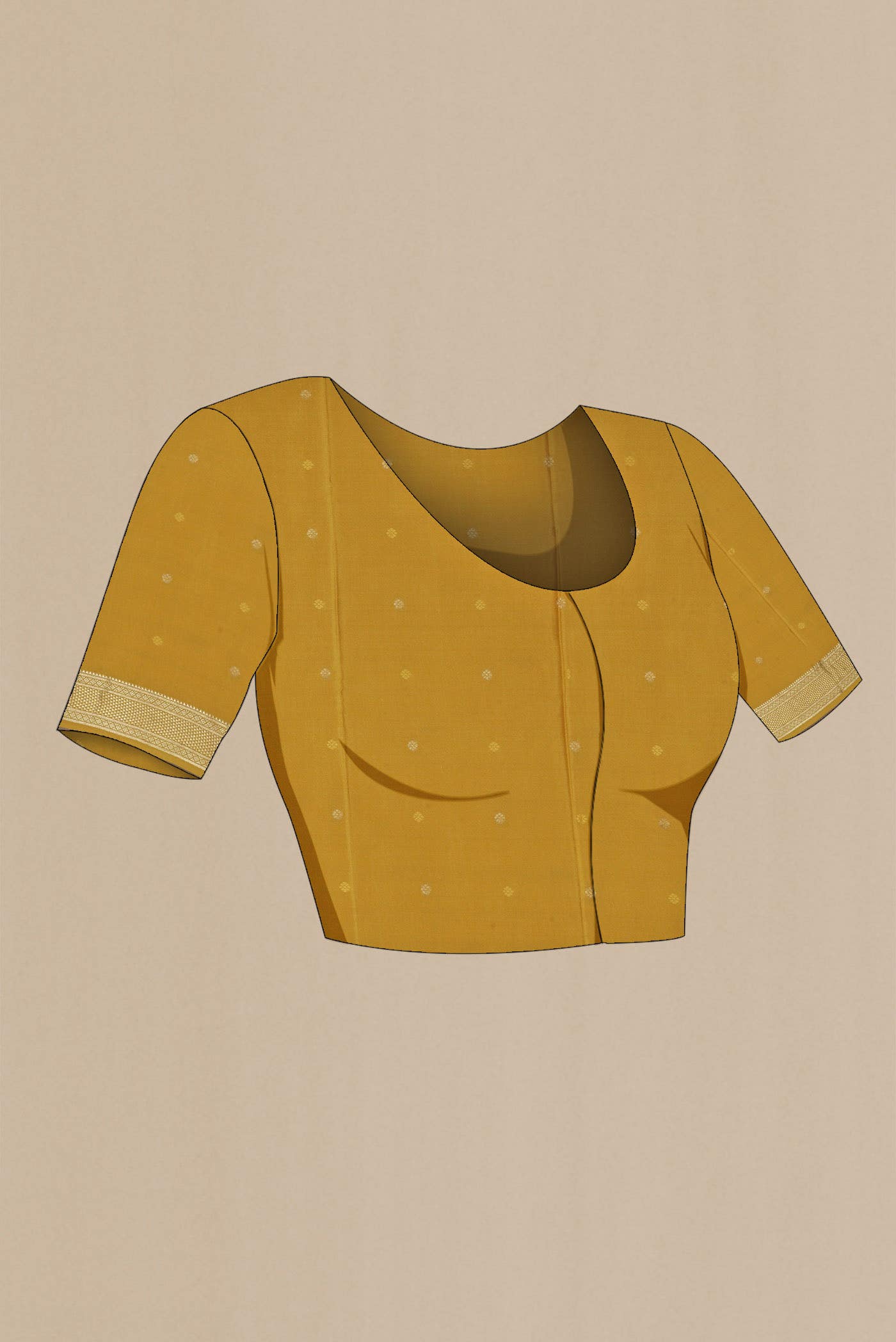 Yellow Mysore Crepe Saree