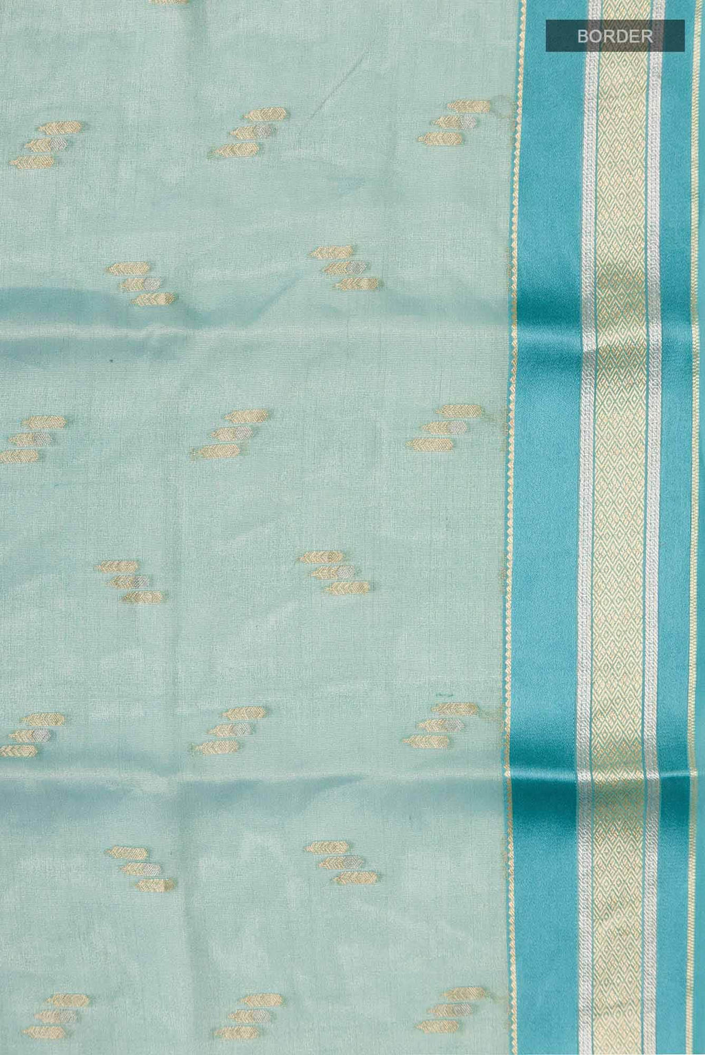Light Blue Mysore Crepe Saree