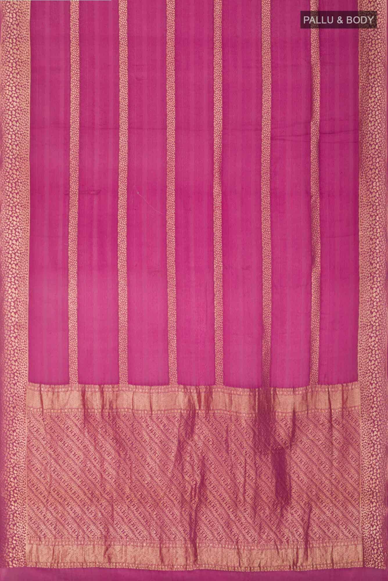 Magenta Mysore Crepe Saree