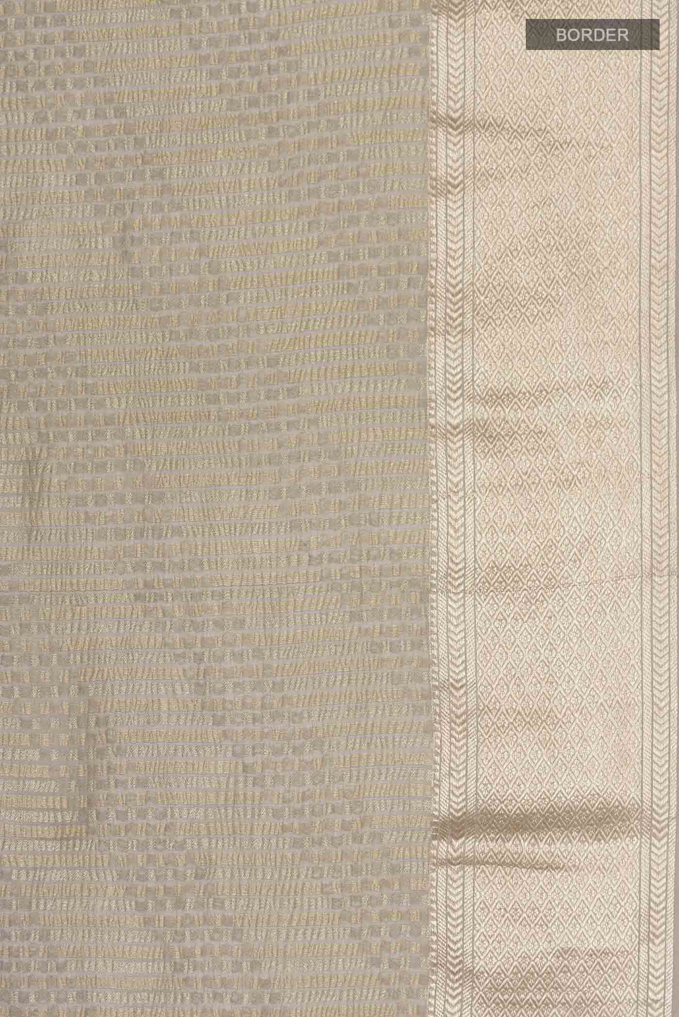 Grey Mysore Georgette Saree