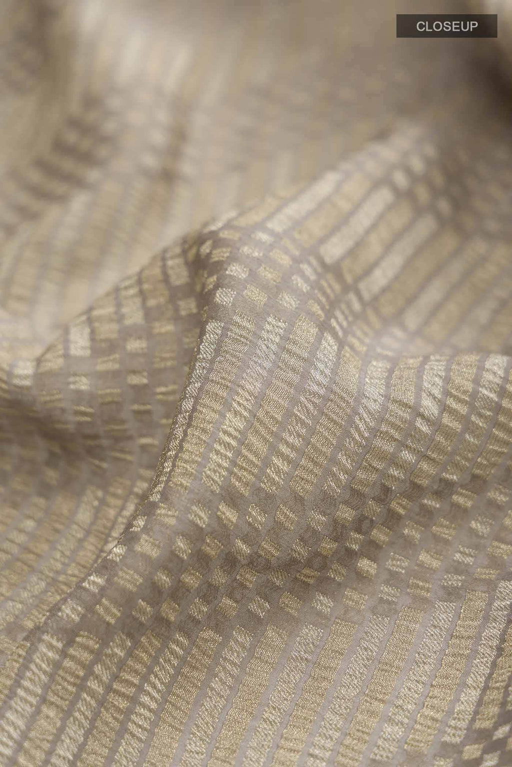 Grey Mysore Georgette Saree