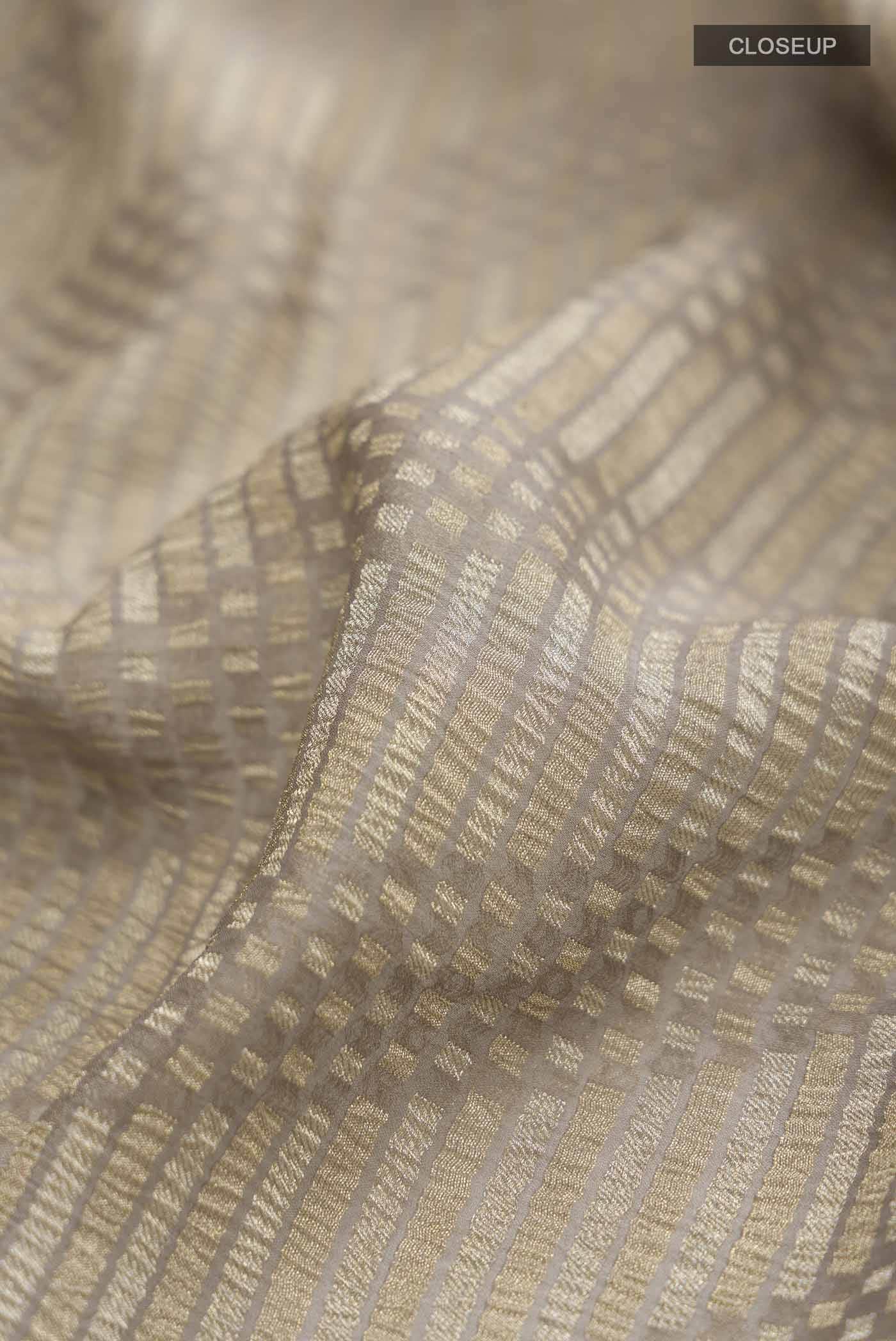 Grey Mysore Georgette Saree