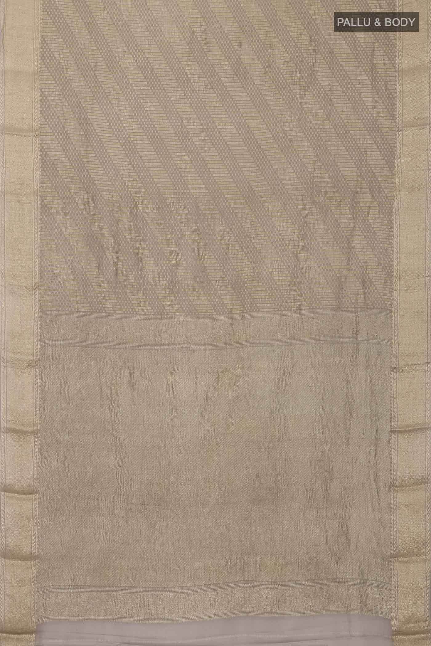 Grey Mysore Georgette Saree
