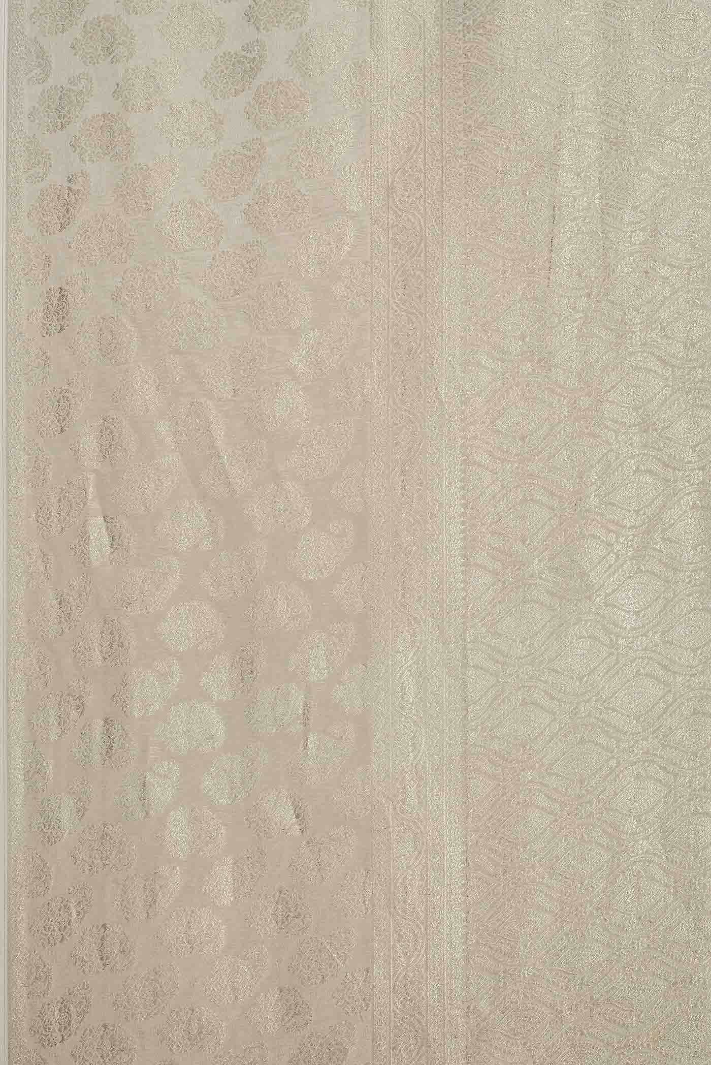 Cream Mysore Georgette Saree