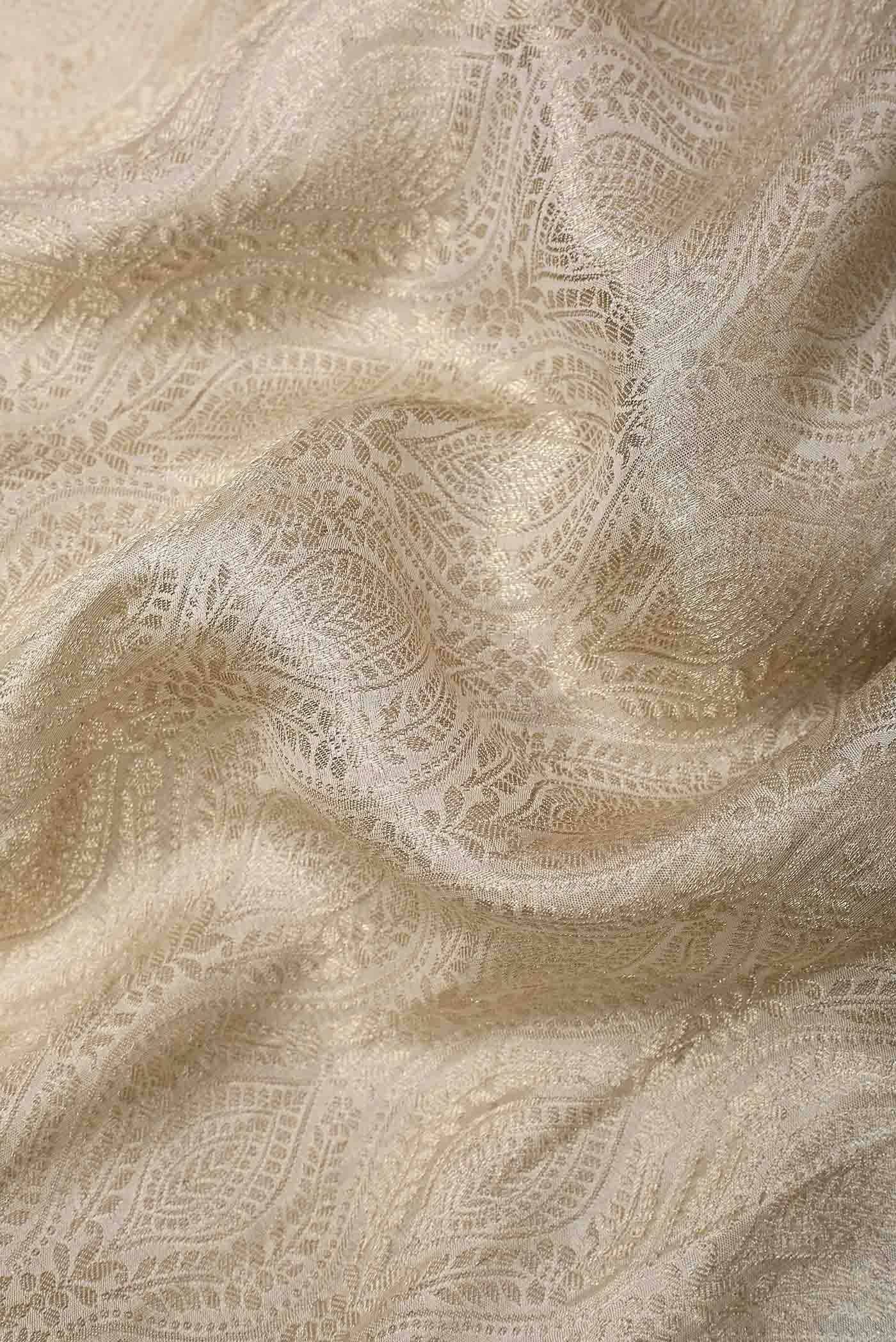 Cream Mysore Georgette Saree