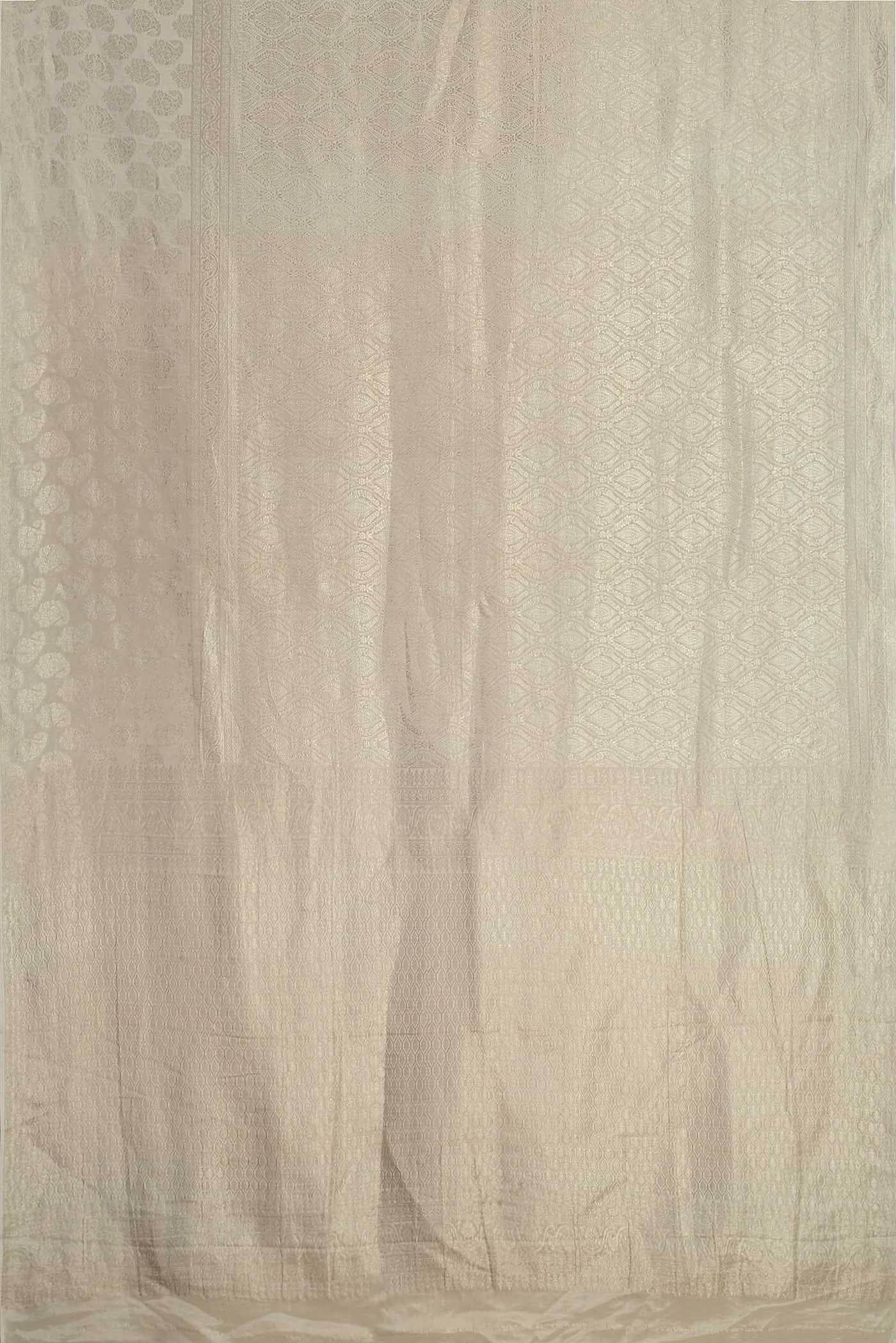 Cream Mysore Georgette Saree