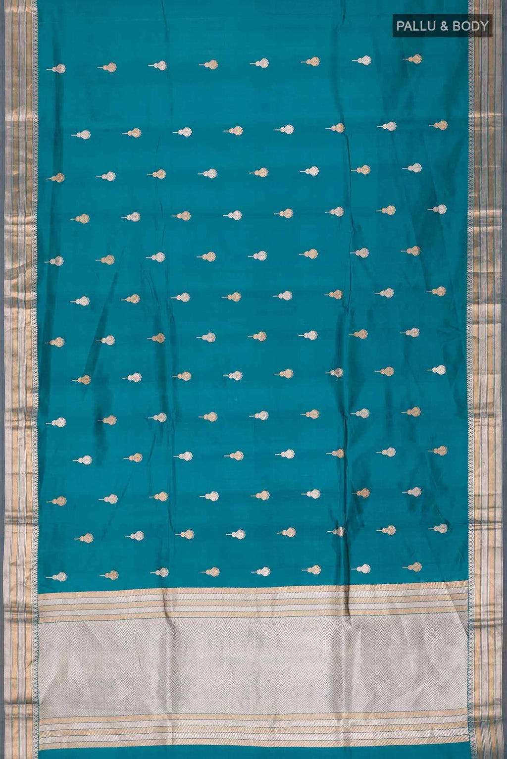 Blue Banarasi Katan Silk Saree