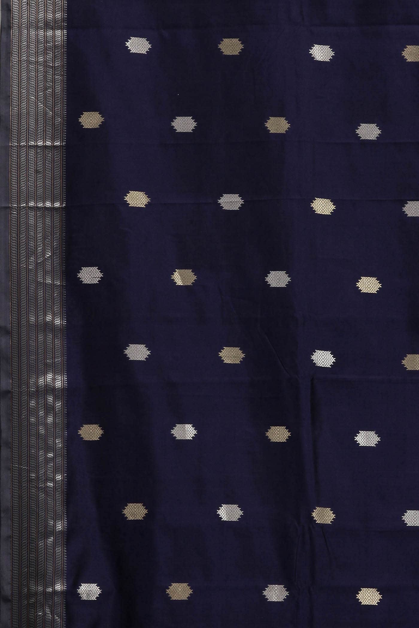 Blue Banarasi Katan Silk Saree
