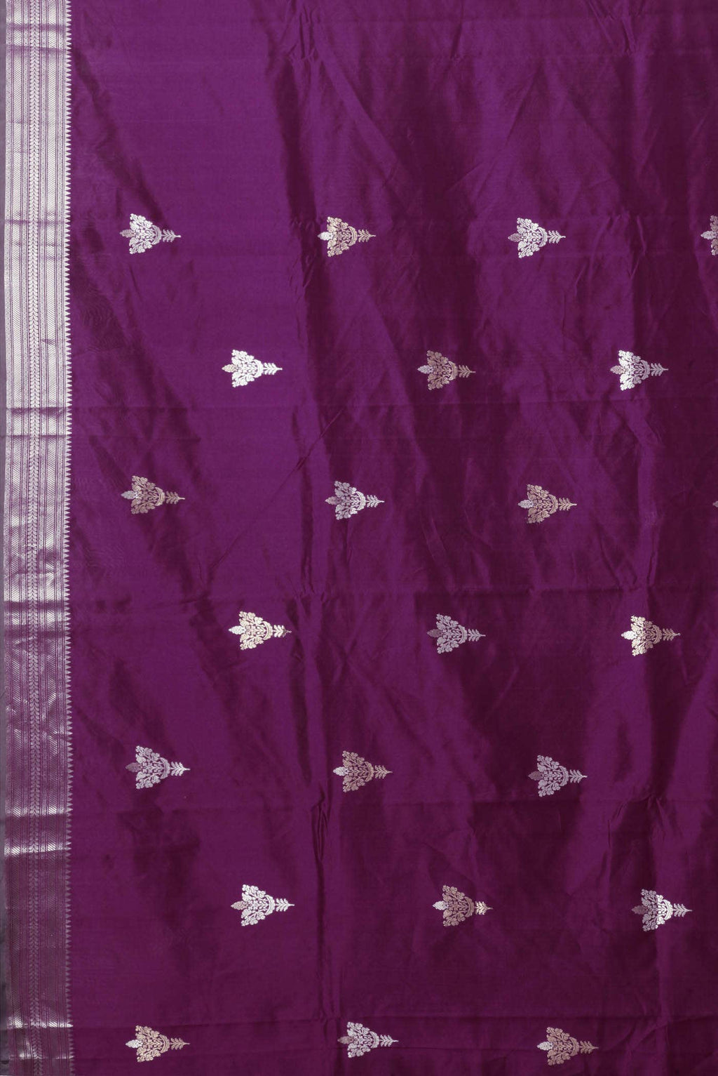Purple Banarasi Katan Silk Saree
