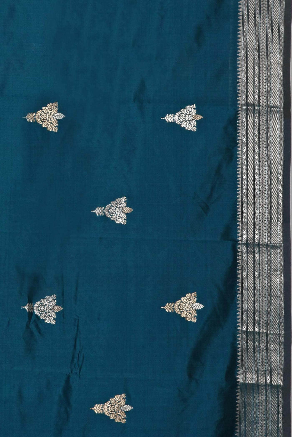 Blue Banarasi Katan Silk Saree