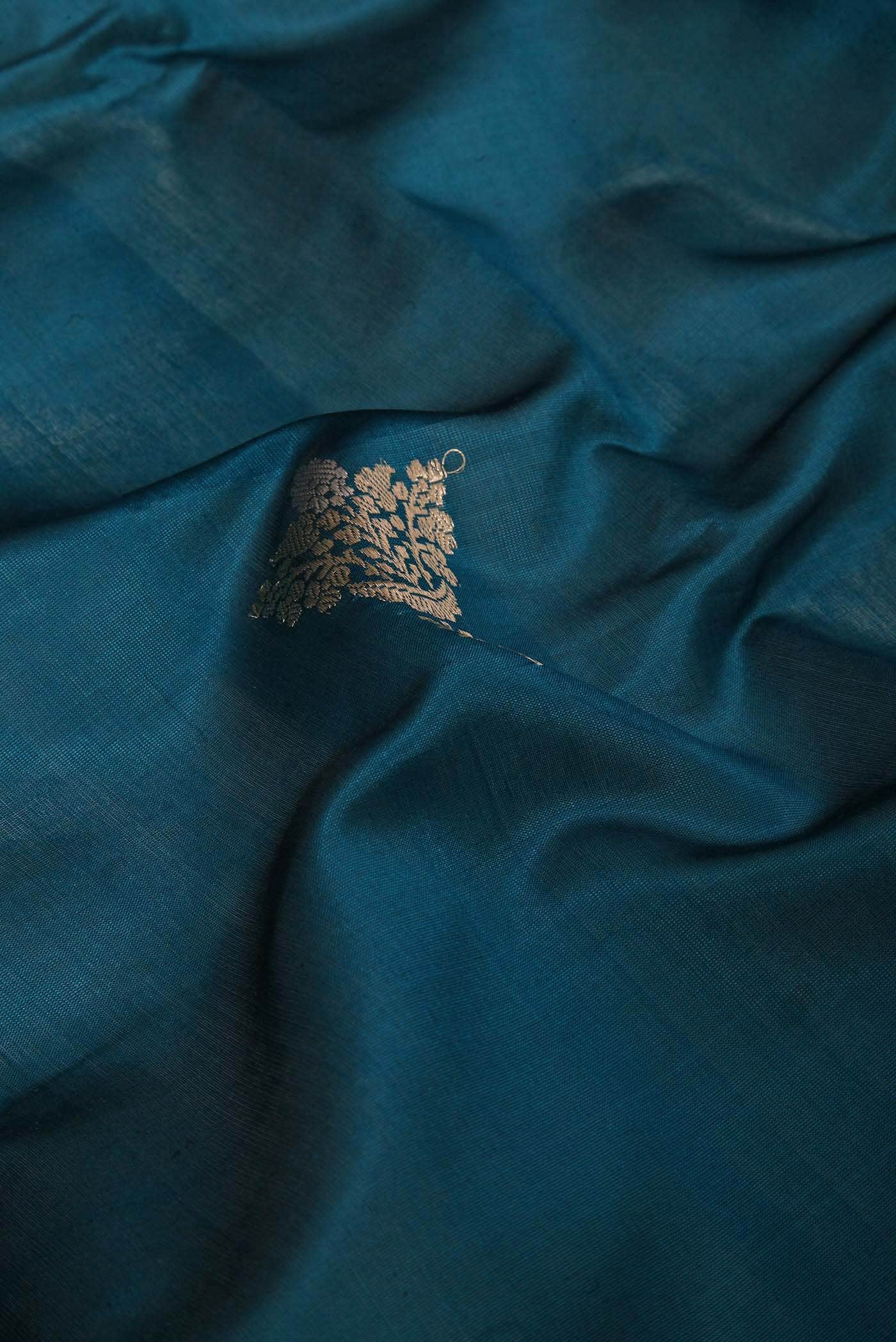 Blue Banarasi Katan Silk Saree