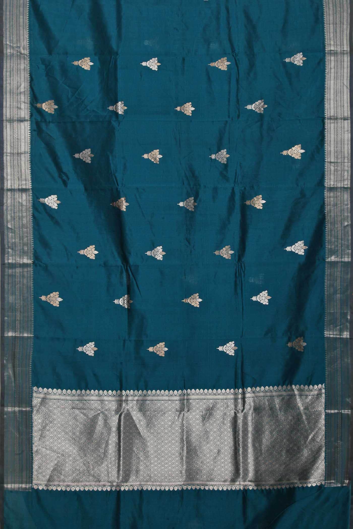 Blue Banarasi Katan Silk Saree