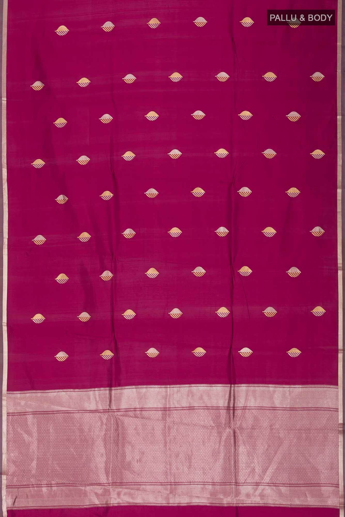 Dark Pink Banarasi Katan Silk Saree