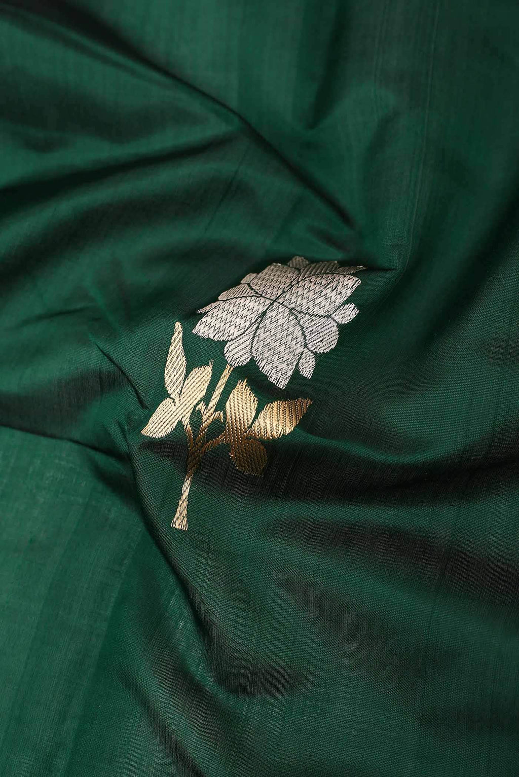 Green Banarasi Katan Silk Saree