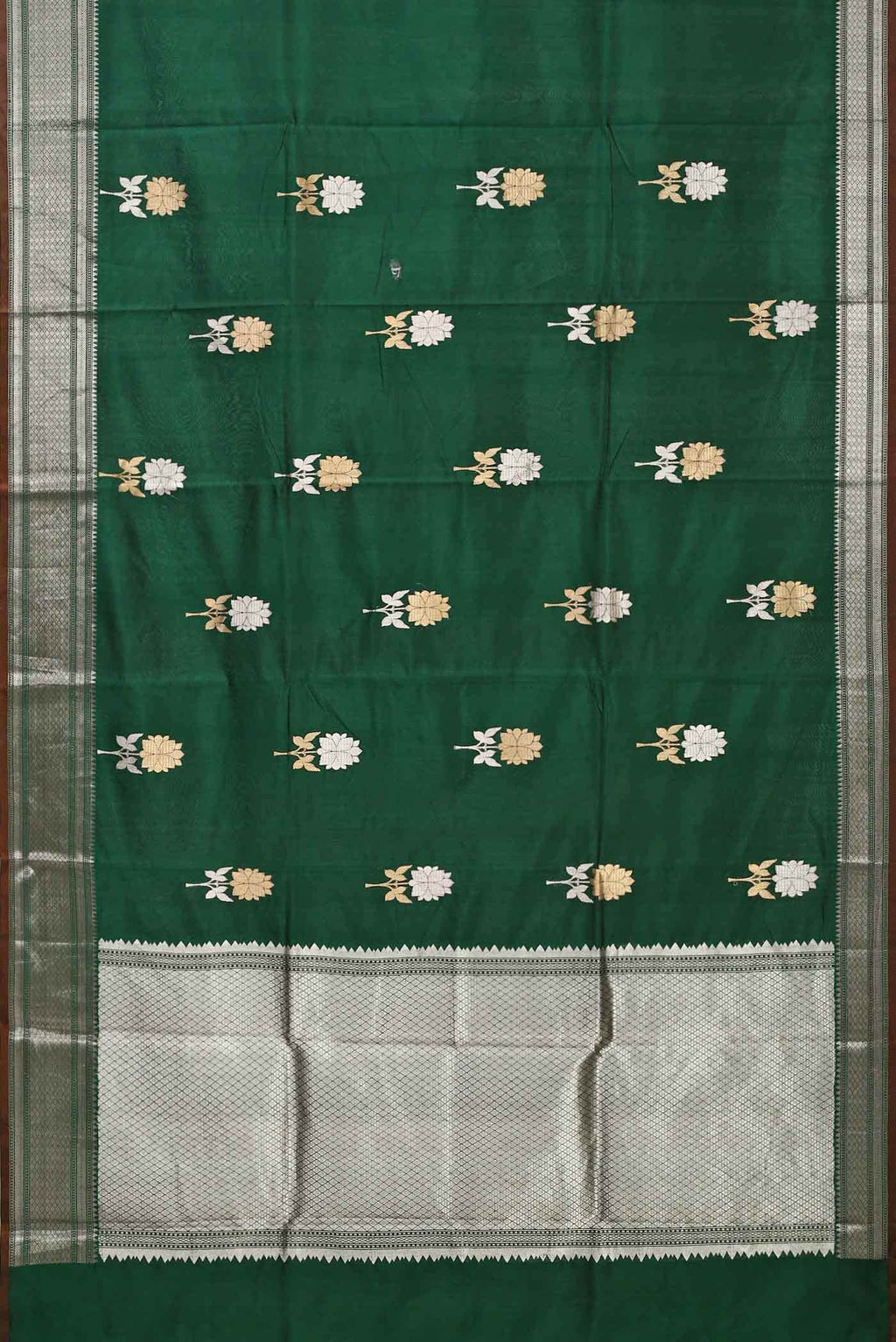 Green Banarasi Katan Silk Saree