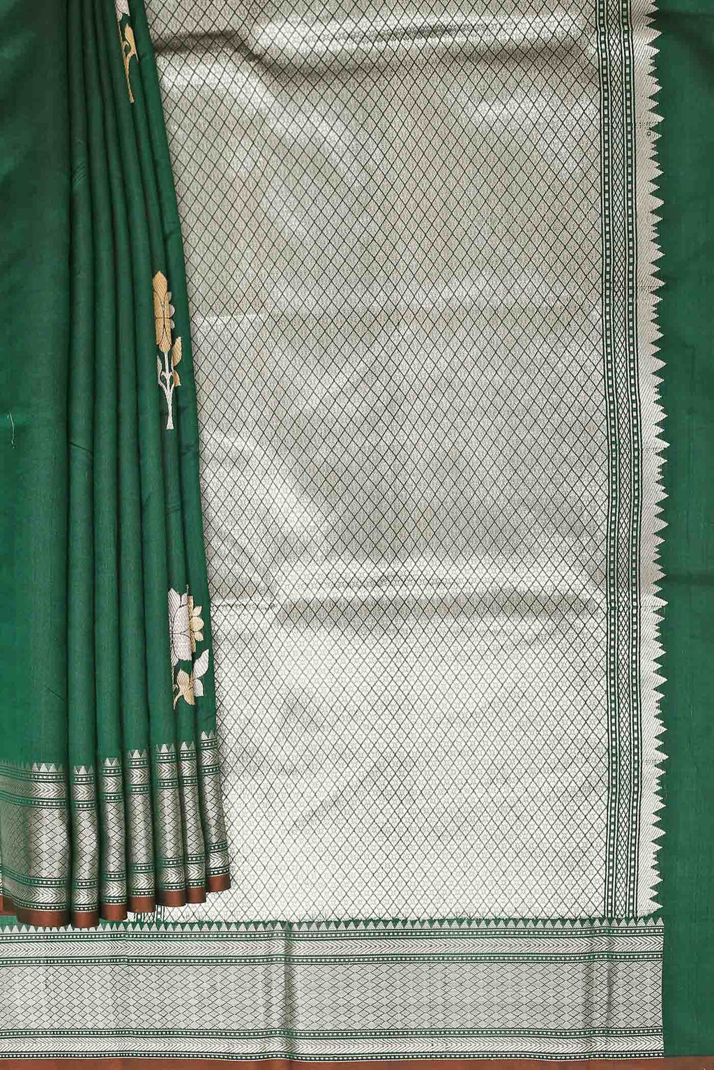 Green Banarasi Katan Silk Saree