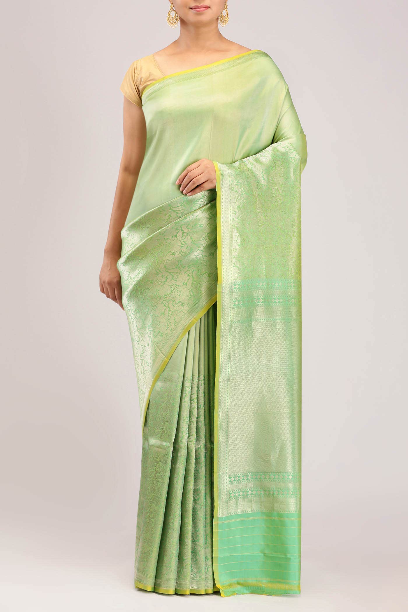 Green Banarasi Silk Saree