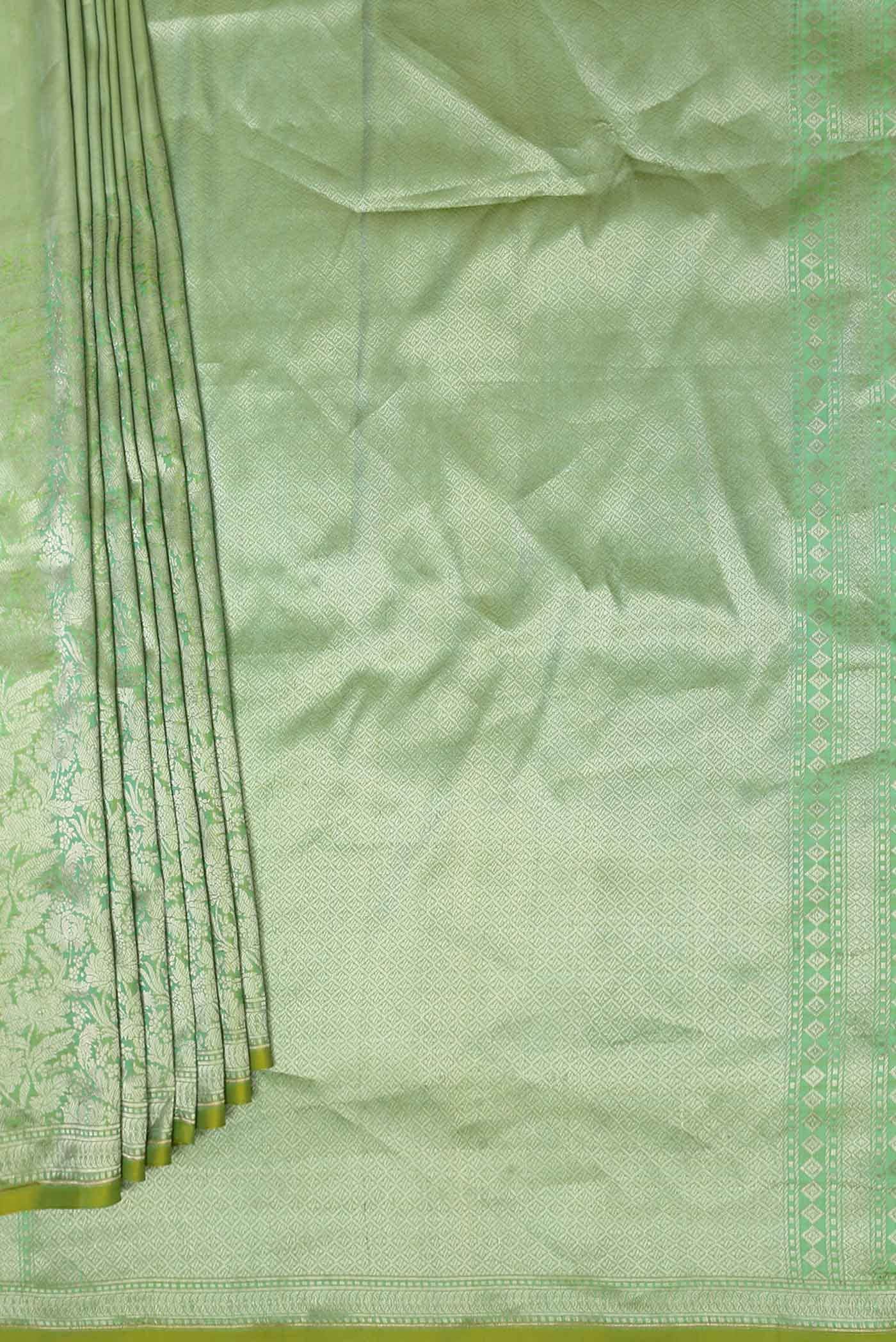 Green Banarasi Silk Saree
