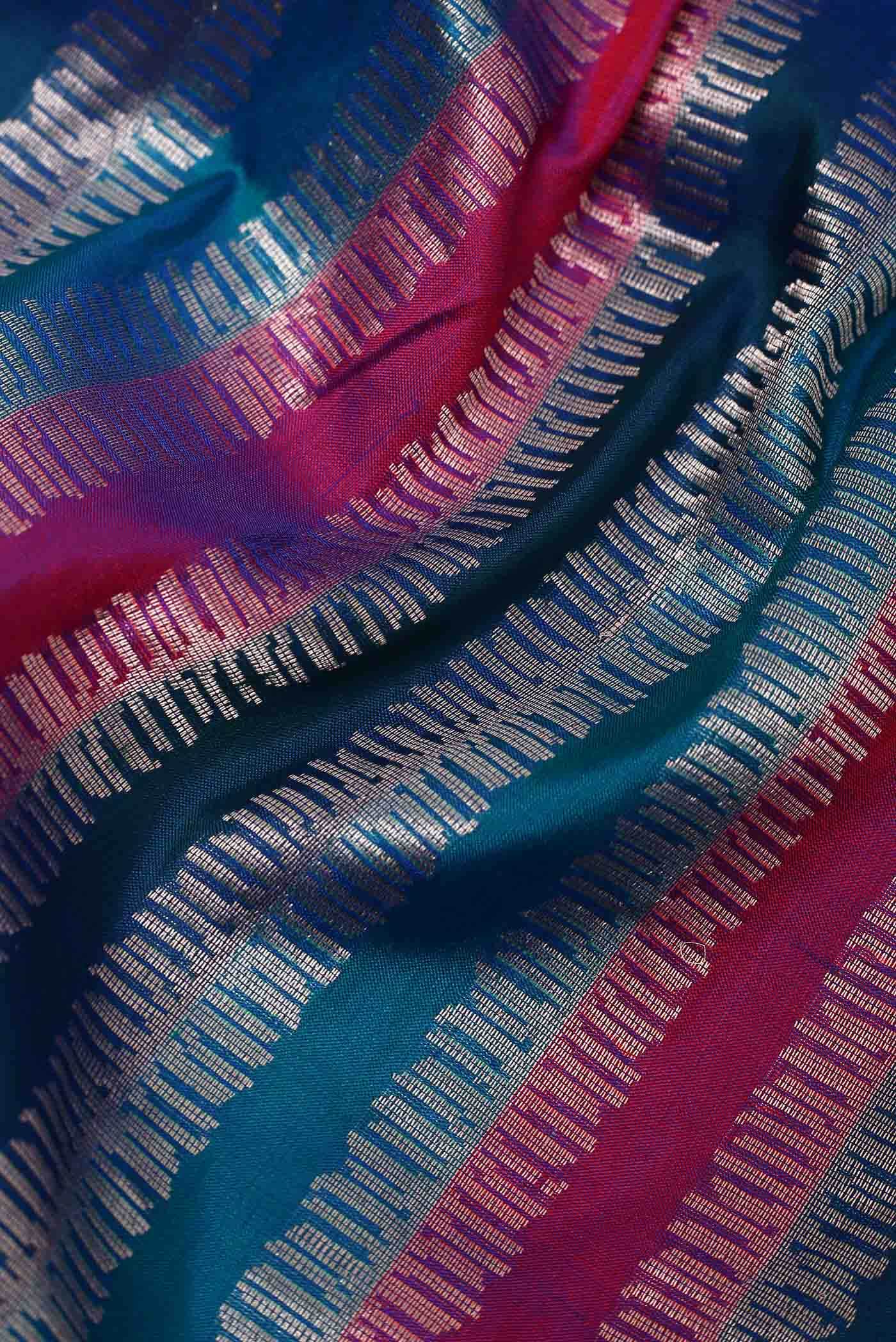 Blue Banarasi Silk Saree