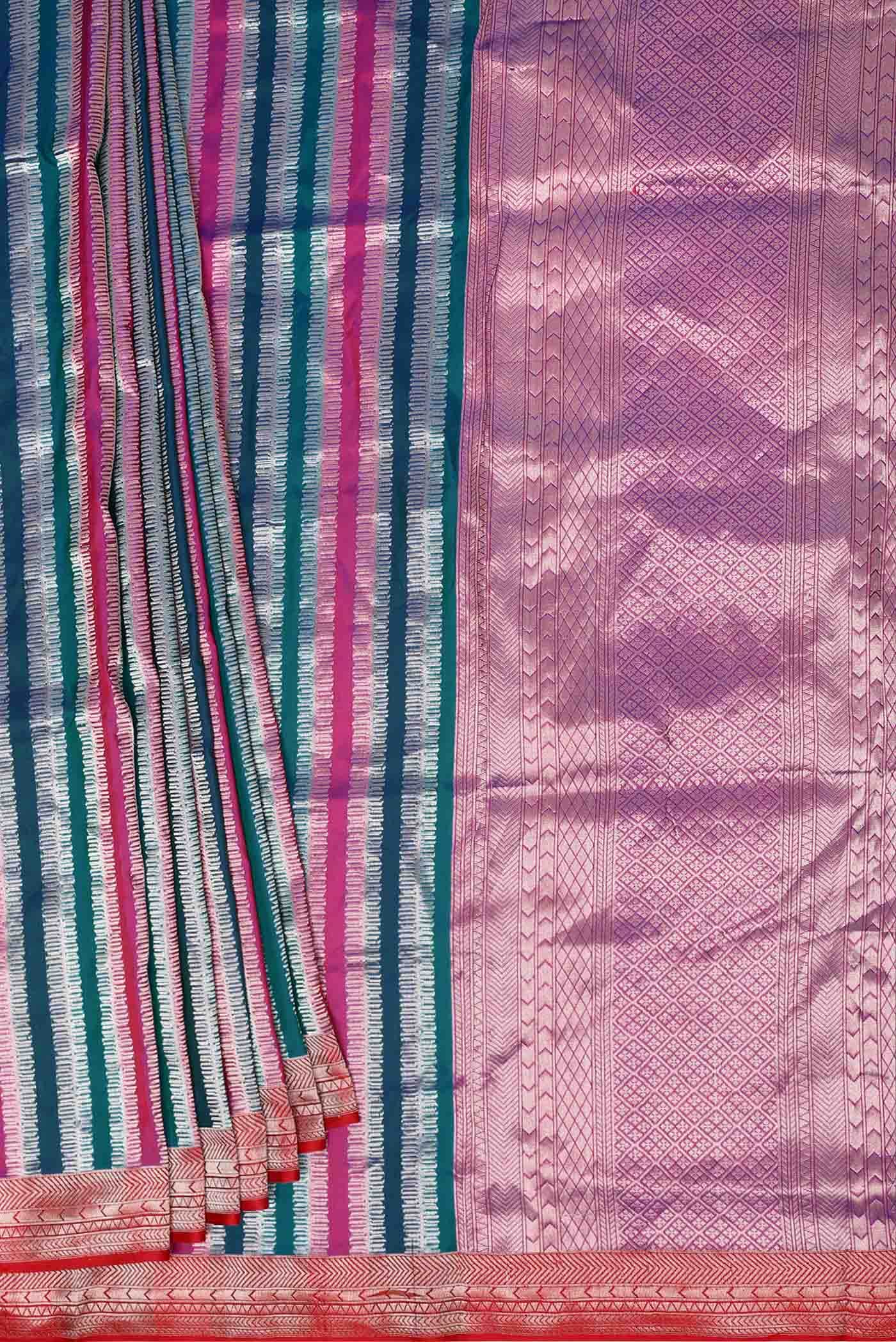 Blue Banarasi Silk Saree