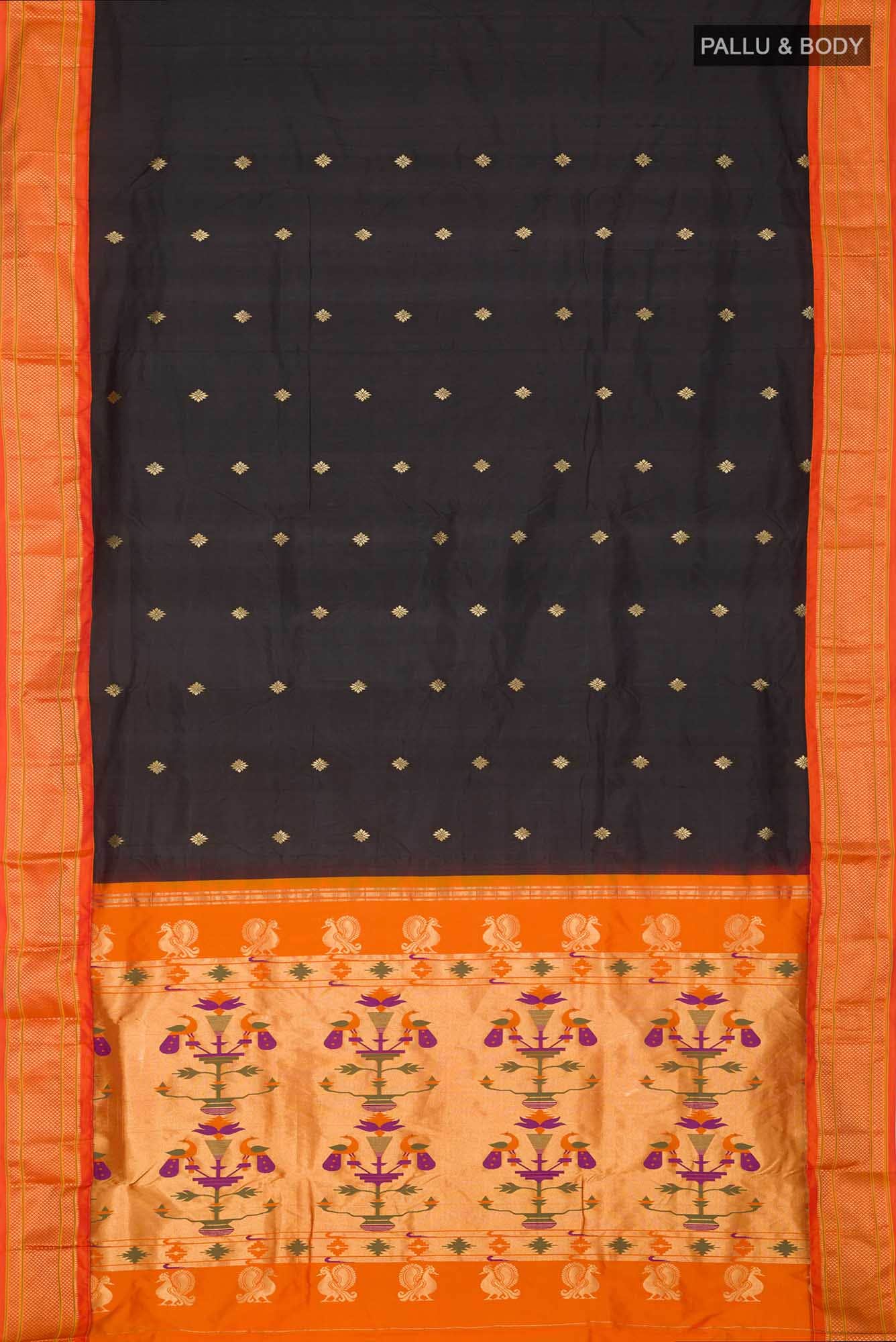 Black Blended Bangalore Silk Saree