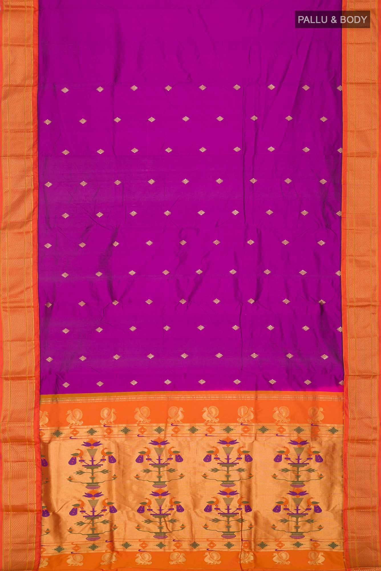 Magenta Blended Bangalore Silk Saree