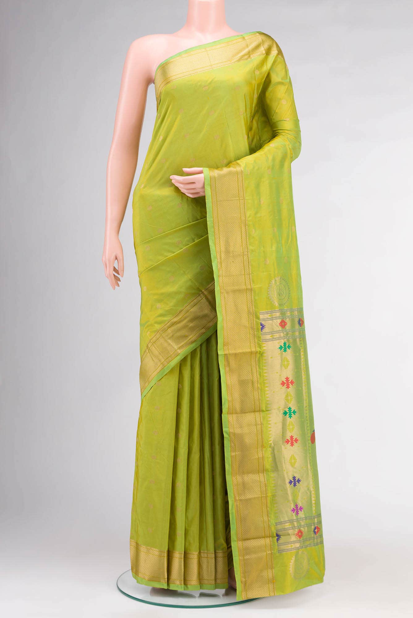 Green Blended Bangalore Silk Saree