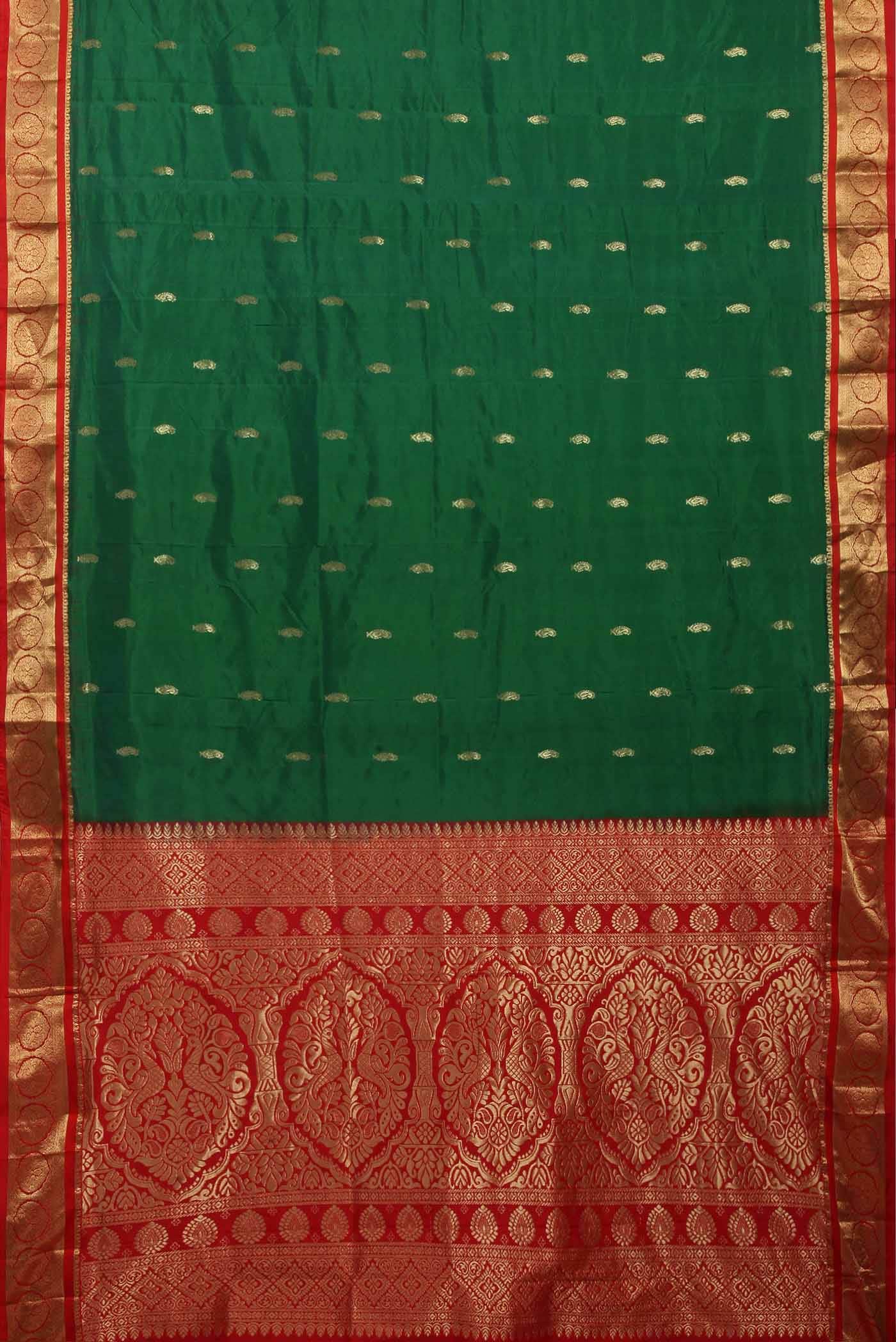 Green Bangalore Silk Saree