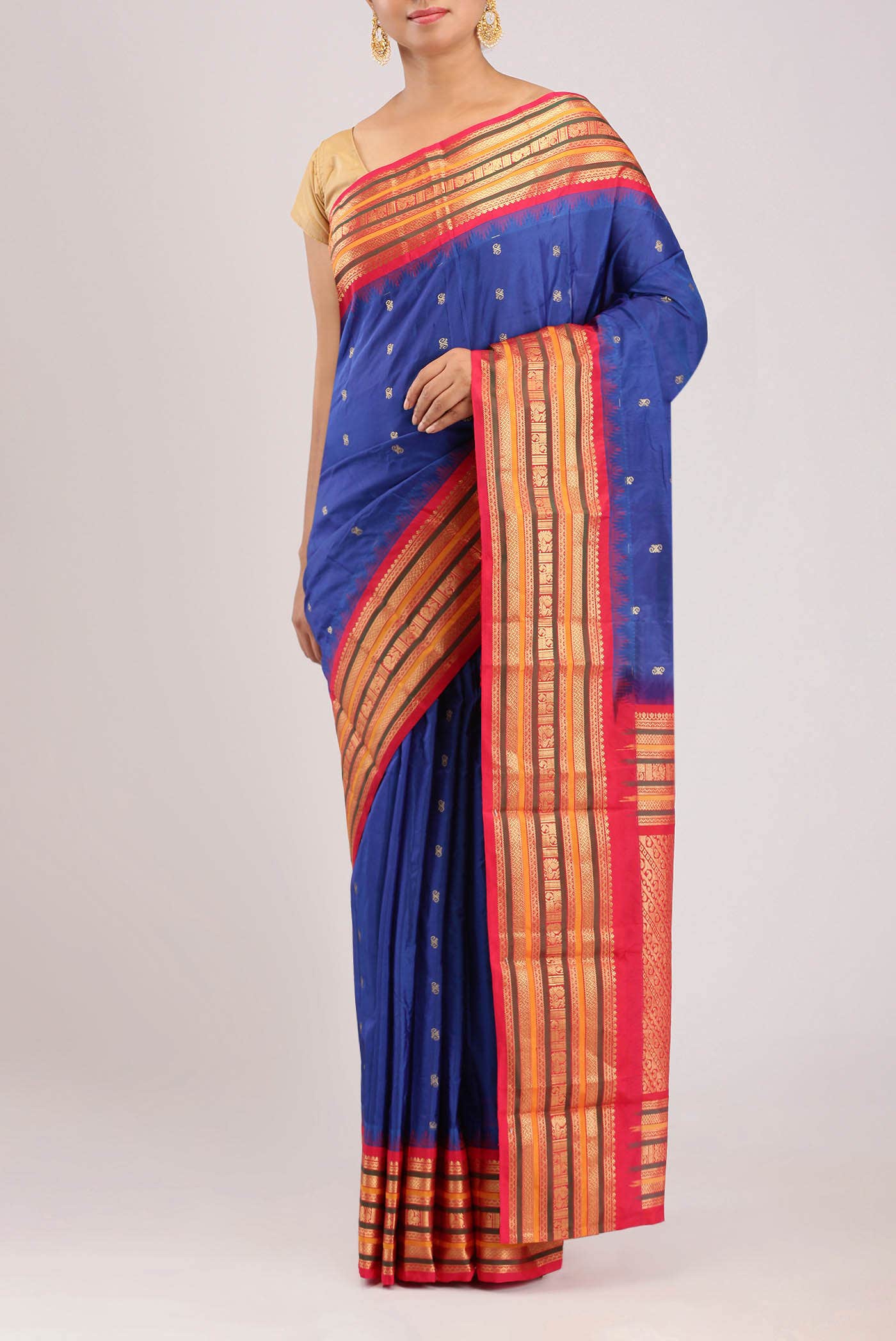 Blue Kanchipuram Silk Saree