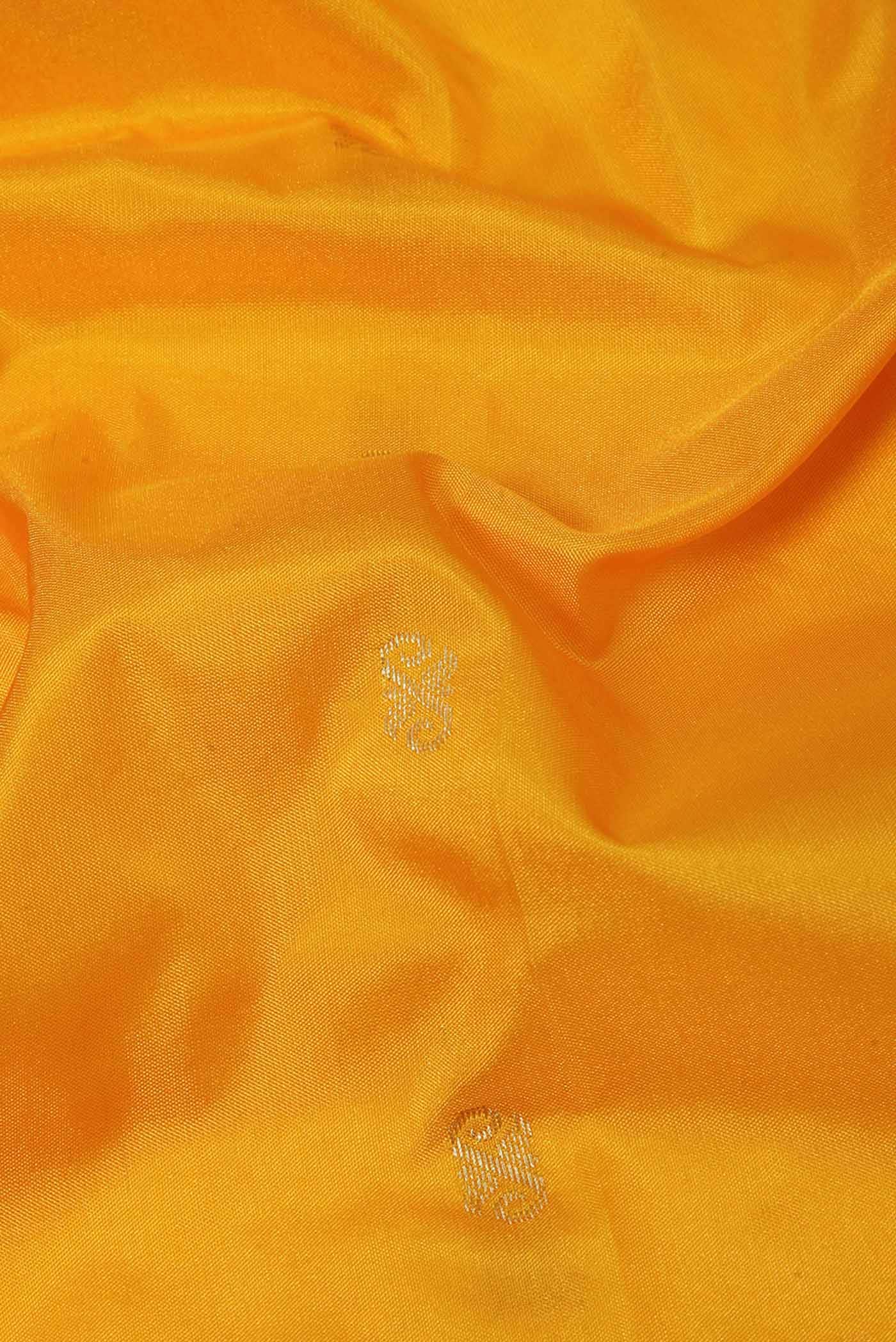 Yellow Bangalore Silk Saree