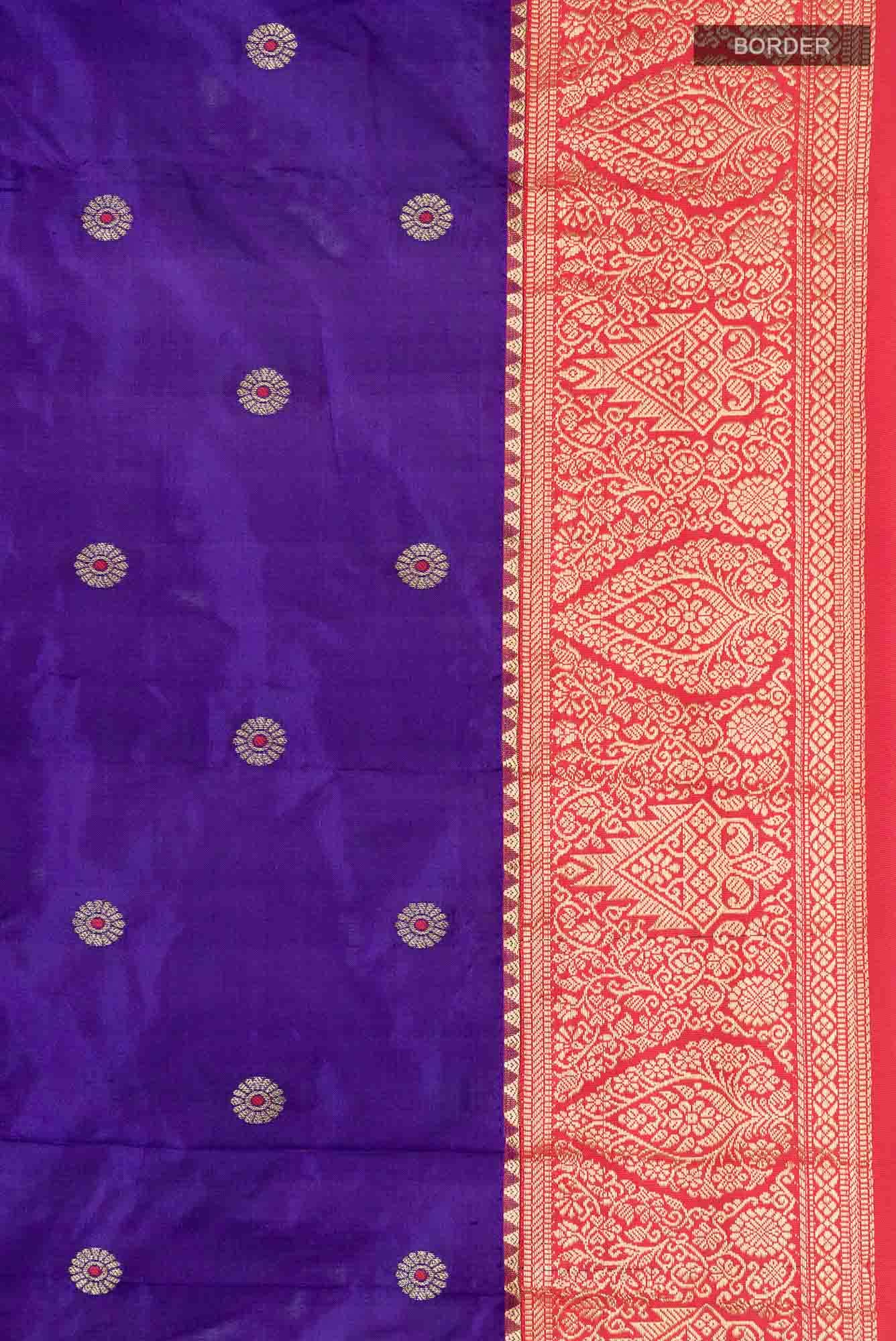Blue Blended Bangalore Silk Saree