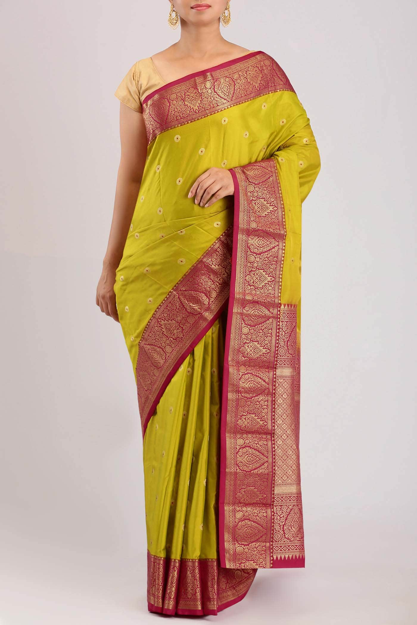 Green Bangalore Silk Saree
