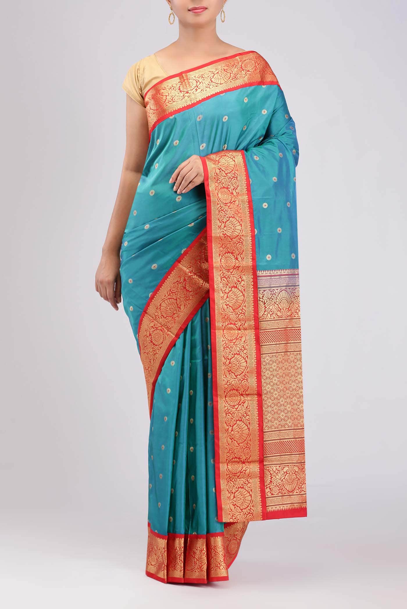 Blue Kanchipuram Silk Saree