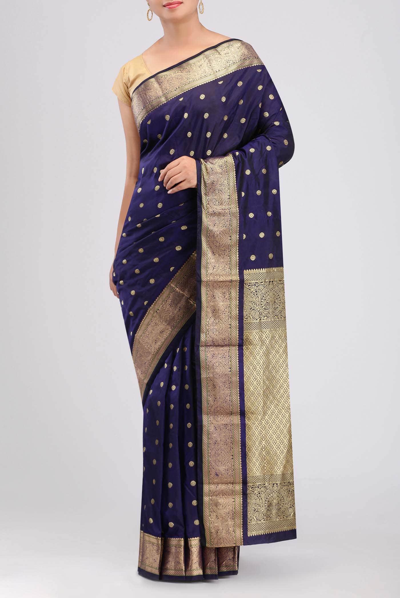 Blue Bangalore Silk Saree