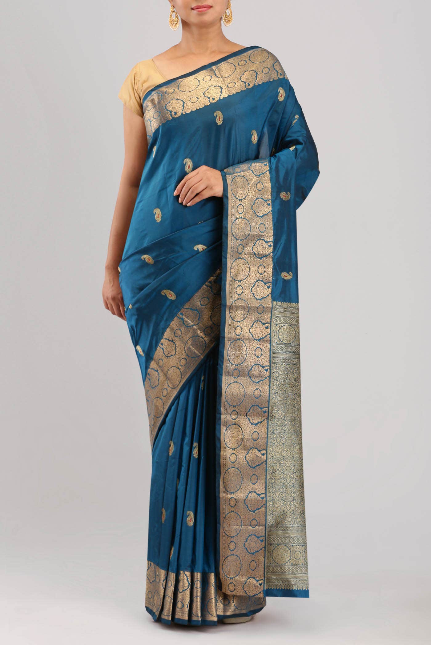 Blue Bangalore Silk Saree