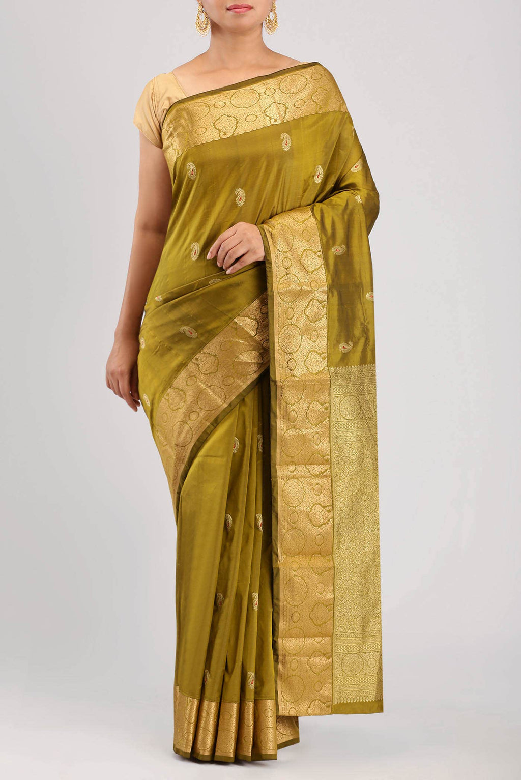 Green Bangalore Silk Saree